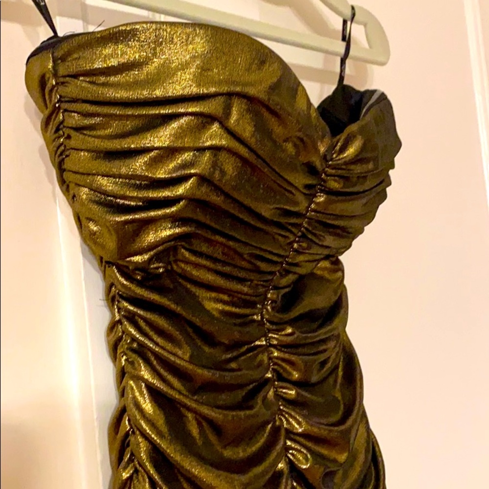 Gold Bebe dress